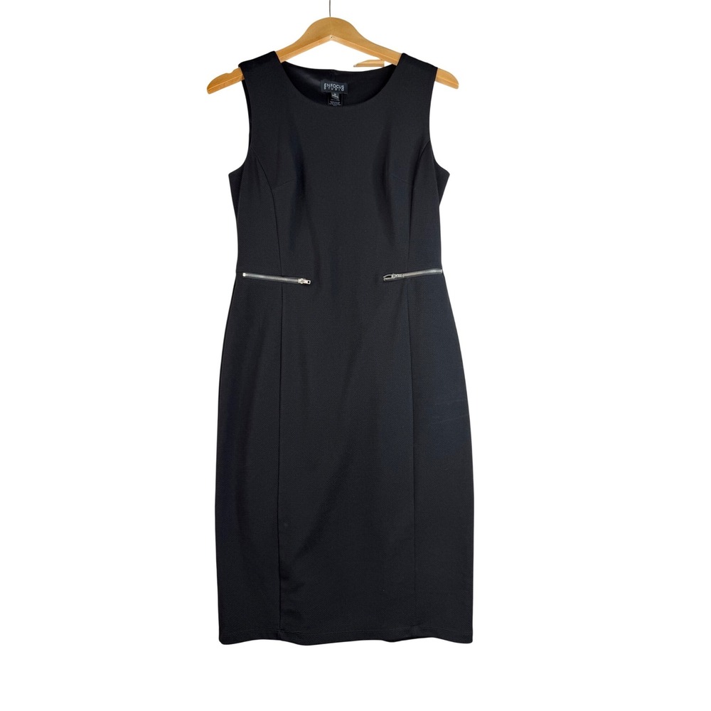 Enfocus Studio Career Sheath Sleeveless Dress size 8‎ Black